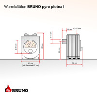 Werkstatttofen BRUNO pyro I - 13 kW mit Herdplatte