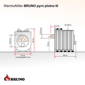 Werkstattofen BRUNO pyro III - 19 kW mit Herdplatte