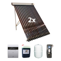 Röhrenkollektorpaket Santer Solarprofi SSP VRK 15 Premium+ 5,26 m²  -BAFA förderfähig- inkl. Aufständerung 10 Jahre Garantie