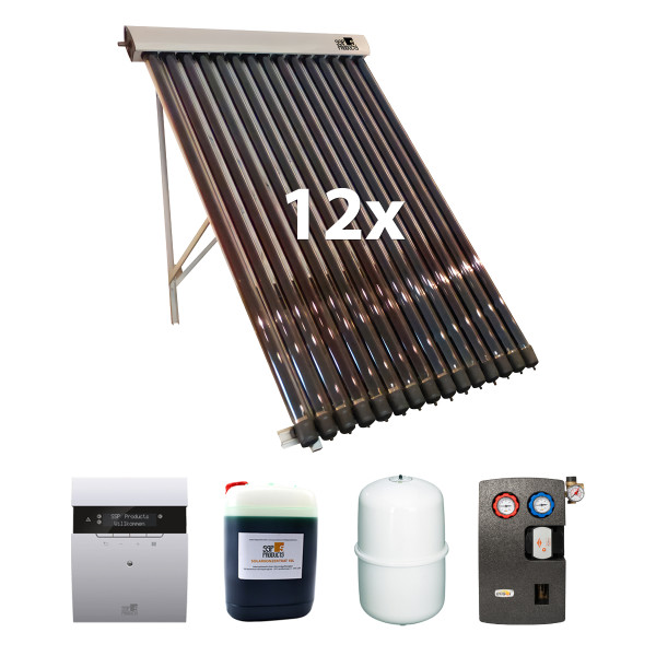 Röhrenkollektorpaket Santer Solarprofi SSP VRK 15 Premium+ 31,56 m² -BAFA förderfähig- inkl. Aufständerung 10 Jahre Garantie