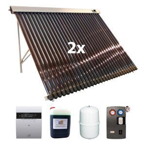 Röhrenkollektorpaket Santer Solarprofi SSP VRK 30 Premium + 10,10 m²  inkl. Aufständerung - BAFA Förderung