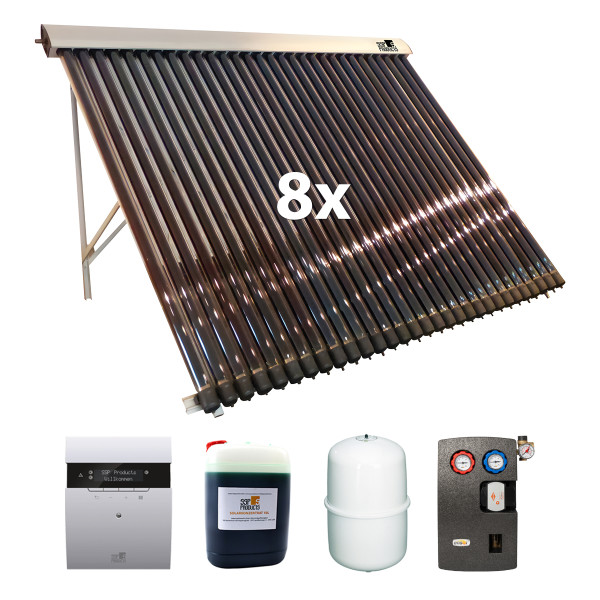 Röhrenkollektorpaket Santer Solarprofi SSP VRK 30 Premium + 40,40 m²  inkl. Aufständerung - BAFA Förderung -